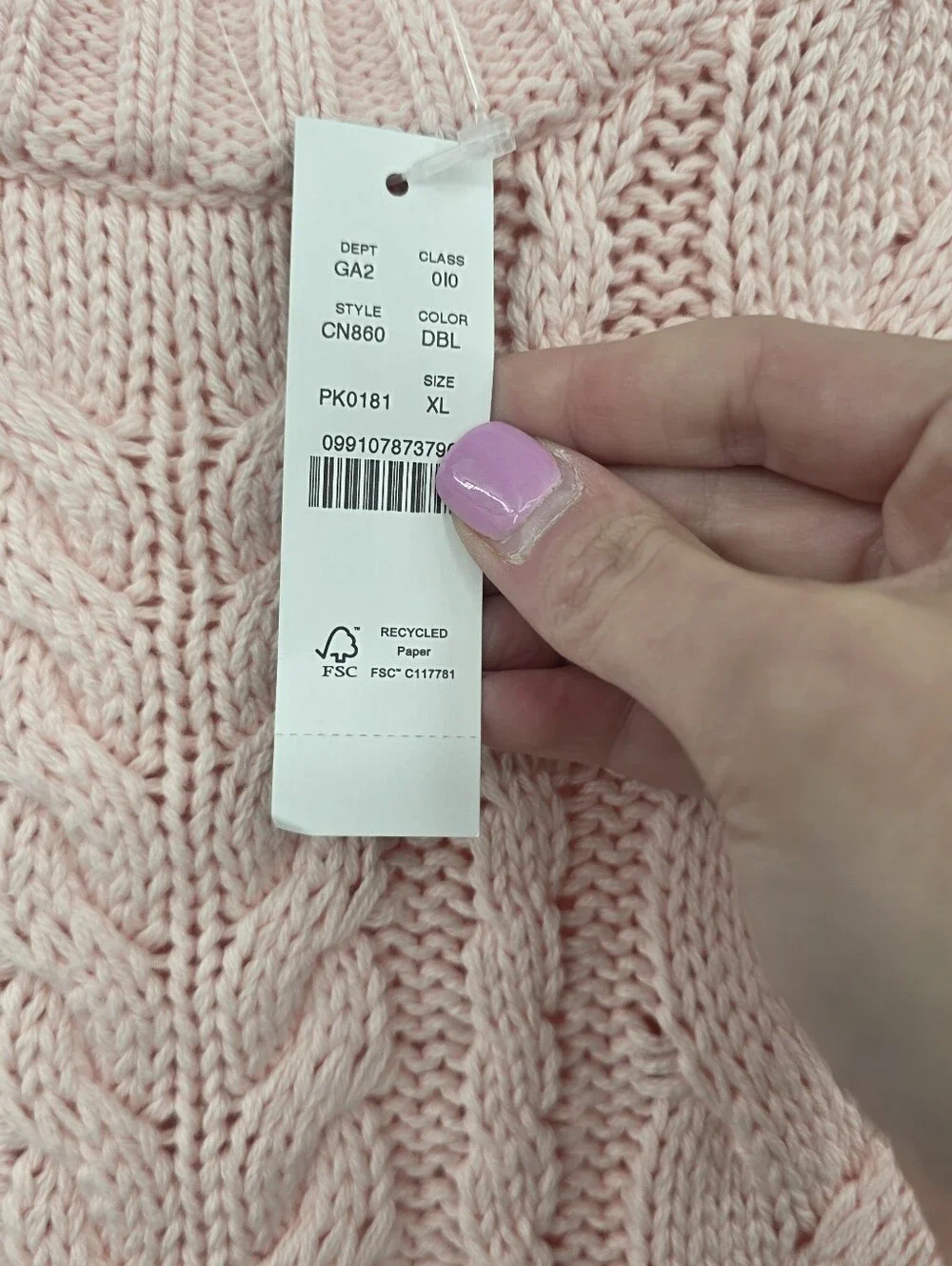 New J.Crew Cableknit Sweater XL